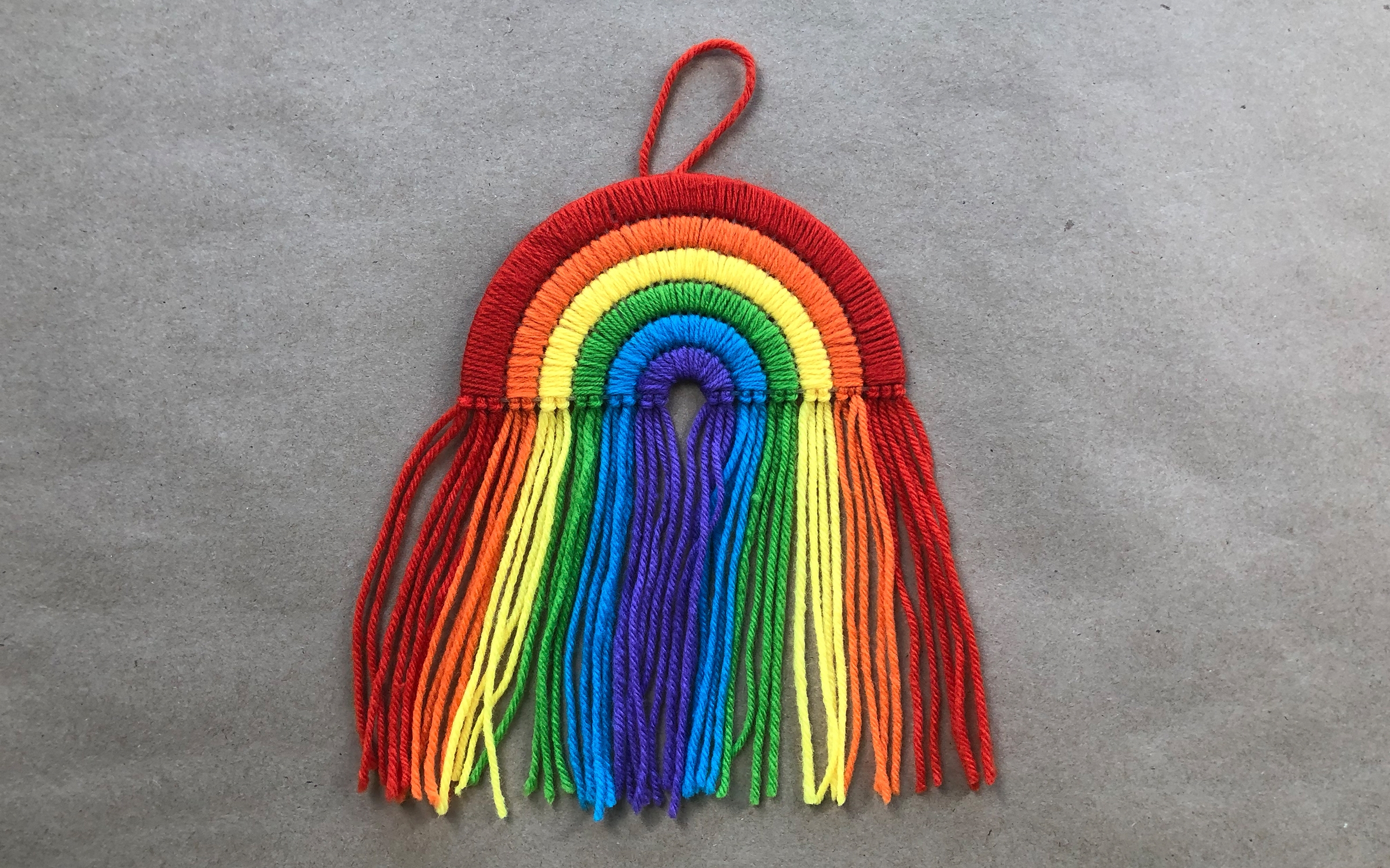 Plastic Canvas Rainbow and Frame Yarn Ornaments - Crafting Cheerfully