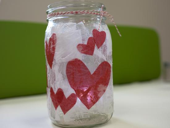 Tissue Paper Votives - Mason Jar Crafts Love